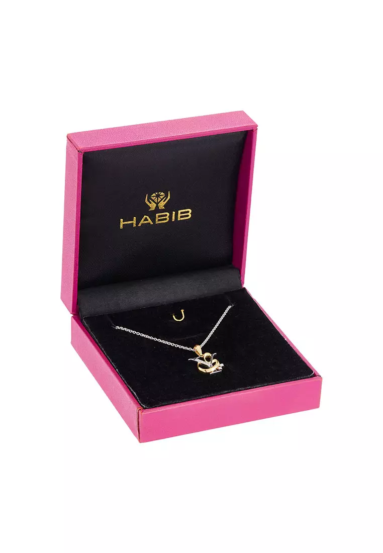 HABIB TULUS | Diamond Necklace in 375/9K Yellow and White Gold (Alphabet) 560710724(Y-YA)-WG