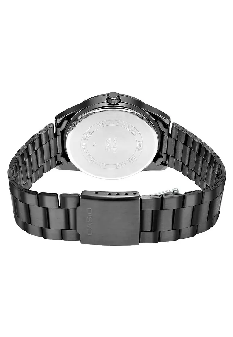 Buy casio Men's Analog Watch MTP-VD03B-3A Black Stainless Steel Strap ...