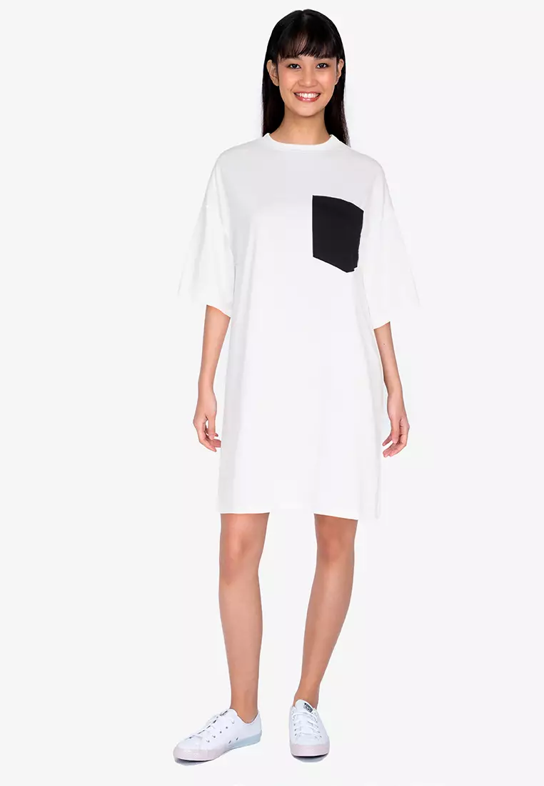 Oversized t shirt dress with pockets cheap