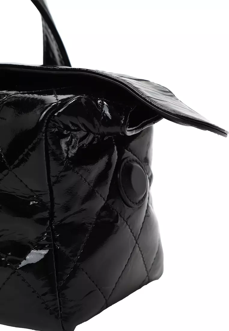 Chain Top Handle Tool Box Bag - Distressed Black