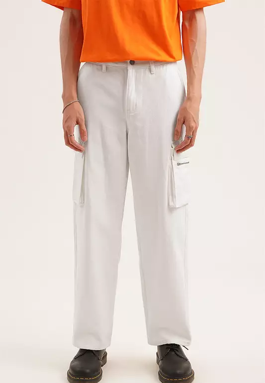 Straight Fit Cargo Jeans