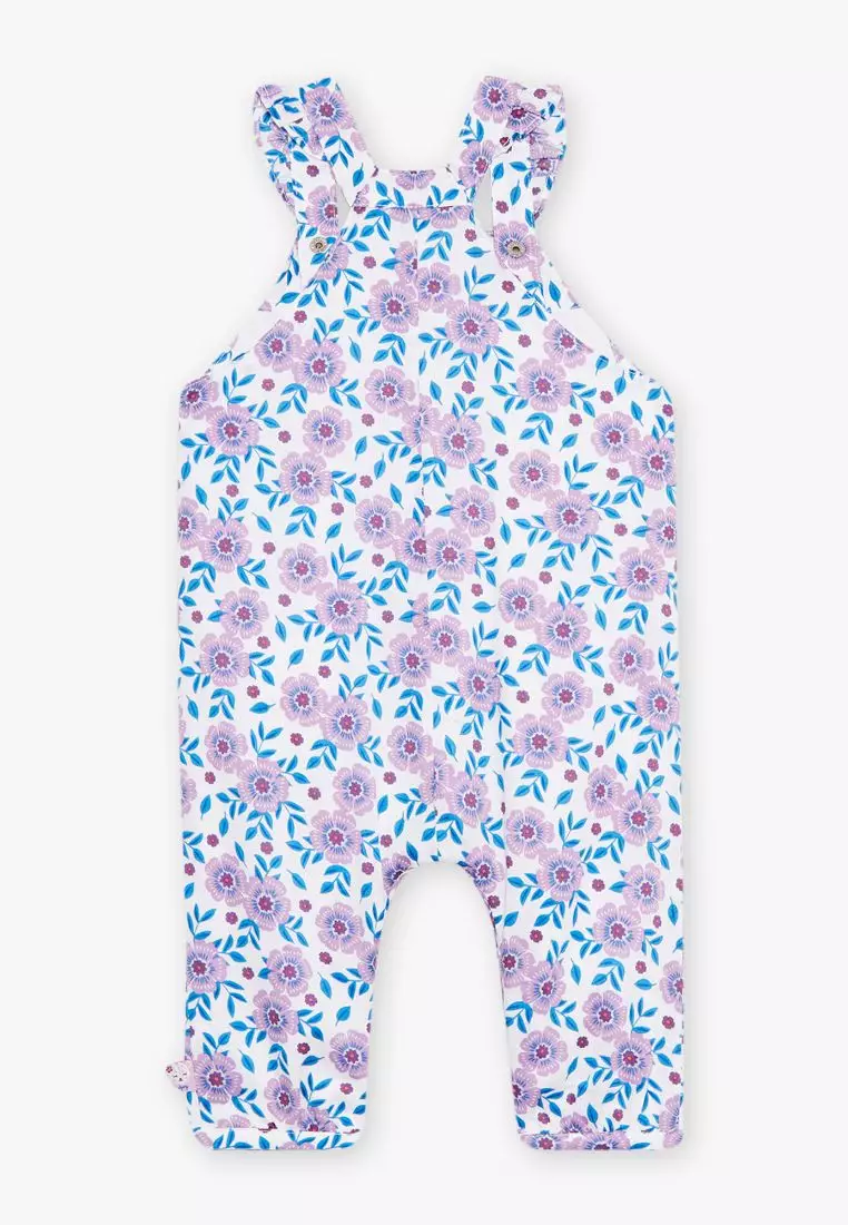 Purple Floral Overall
