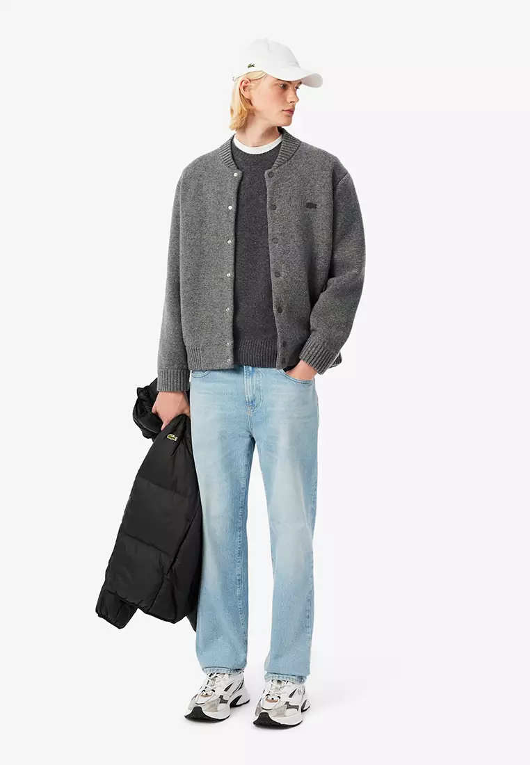 Carded Wool Crew Neck Sweater