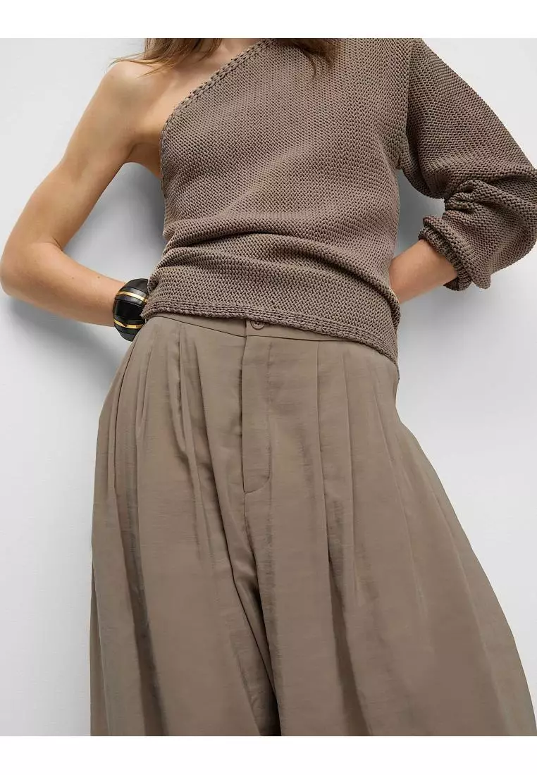 Pure Linen Wide Leg Palazzo Trousers