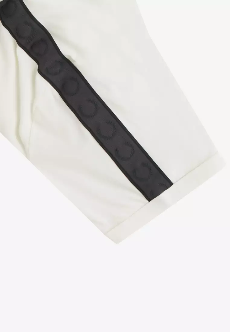 Fred Perry M4613 Contrast Tape Ringer T-Shirt (Light Ecru / Anchor Grey)
