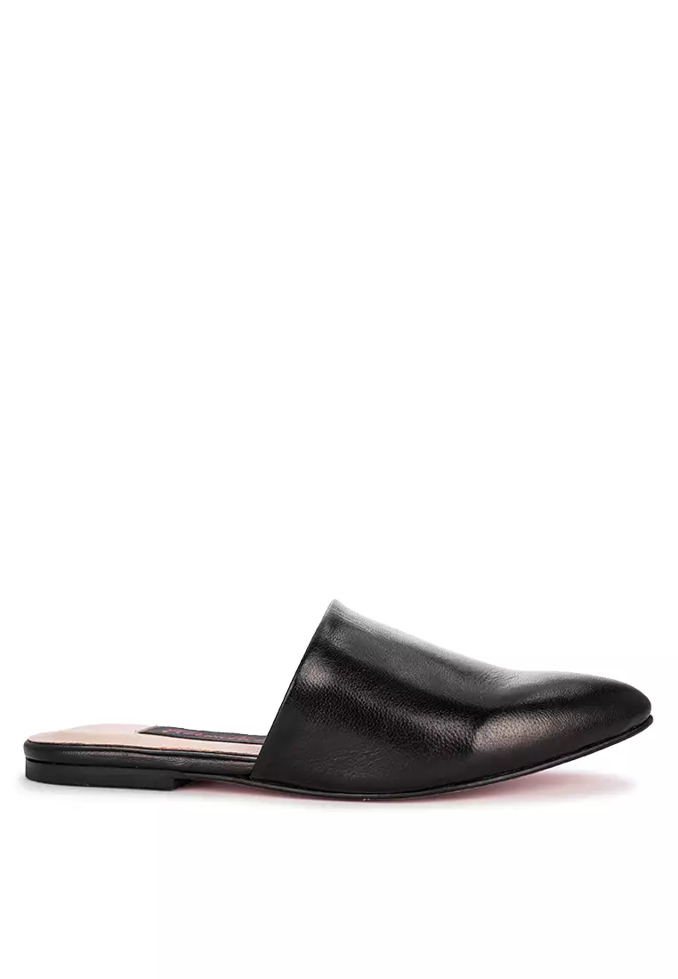 Leather Flats Mules
