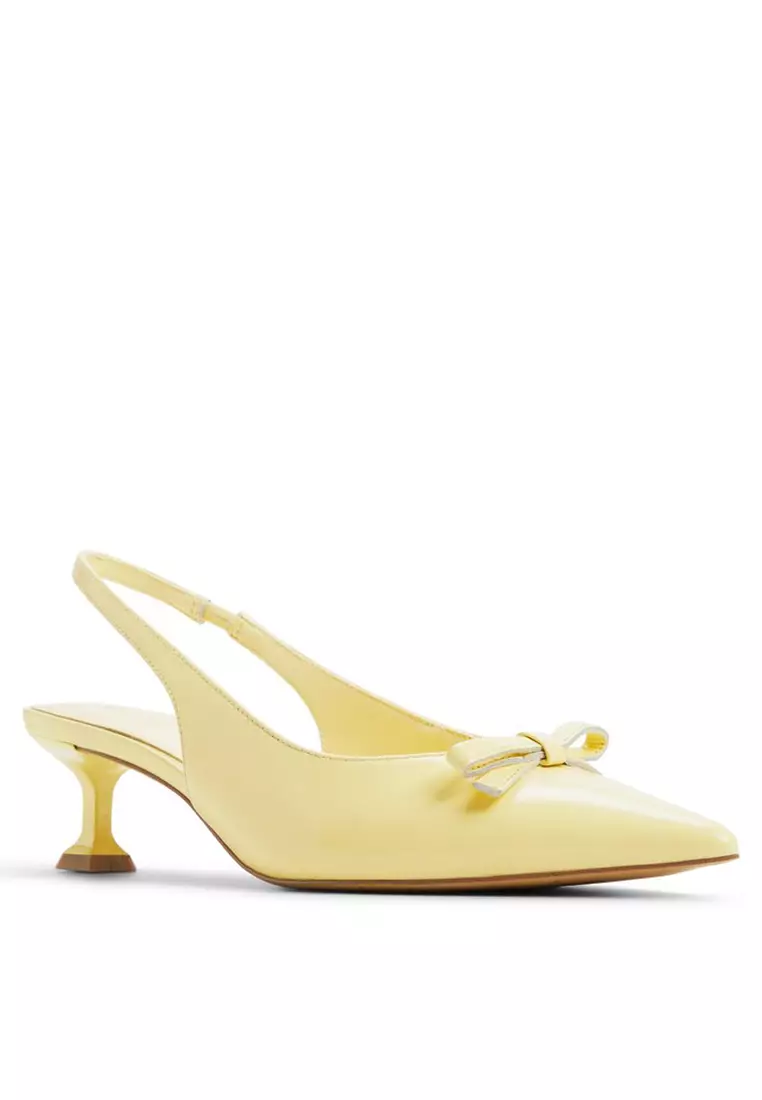 Luxuriant Slingback Kitten Heels