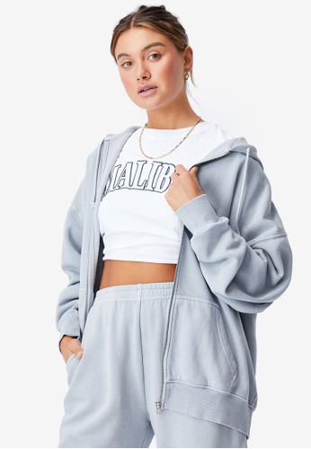 Jual Supre Zola Oversized Zip Through Hoodie Original Zalora Indonesia