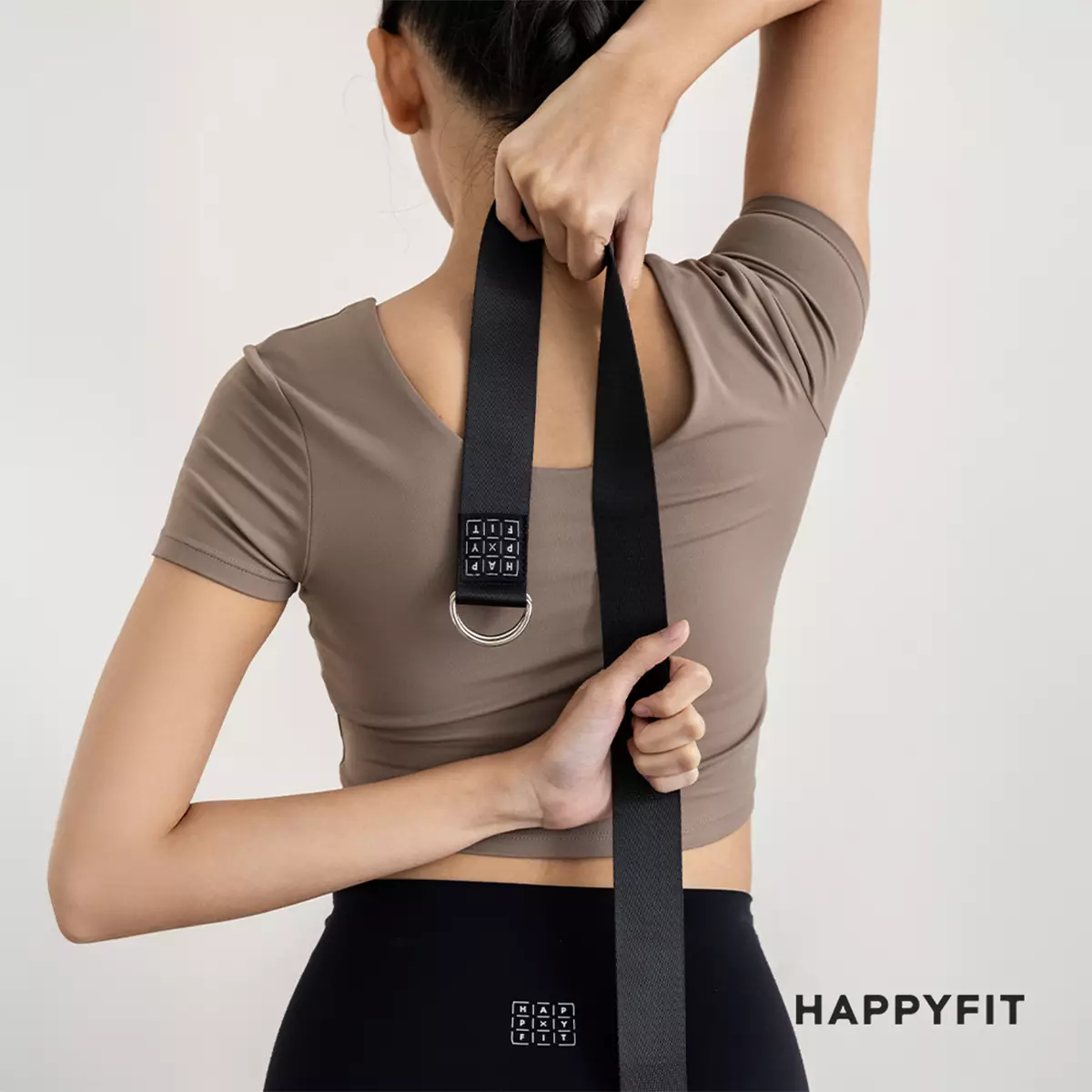 HAPPYFIT Yoga Belt - Yoga Strap Concrete