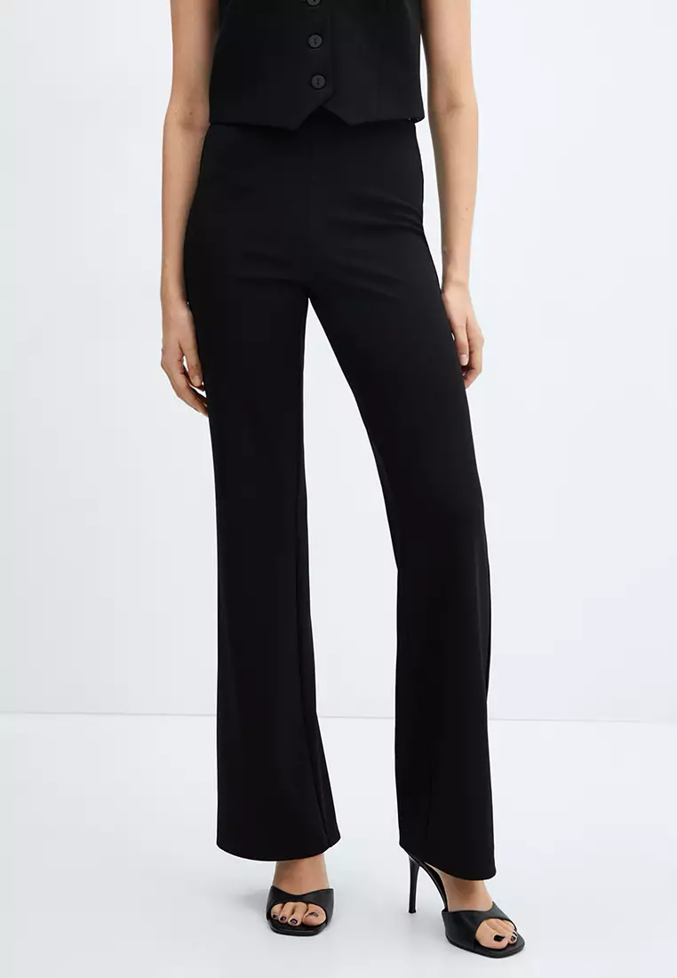 Women's Trousers 2024 High Waist Straight Pants Female Black