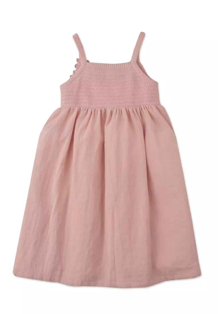 Blair Strappy Dress With All Over Crochet Bodice & Flowers