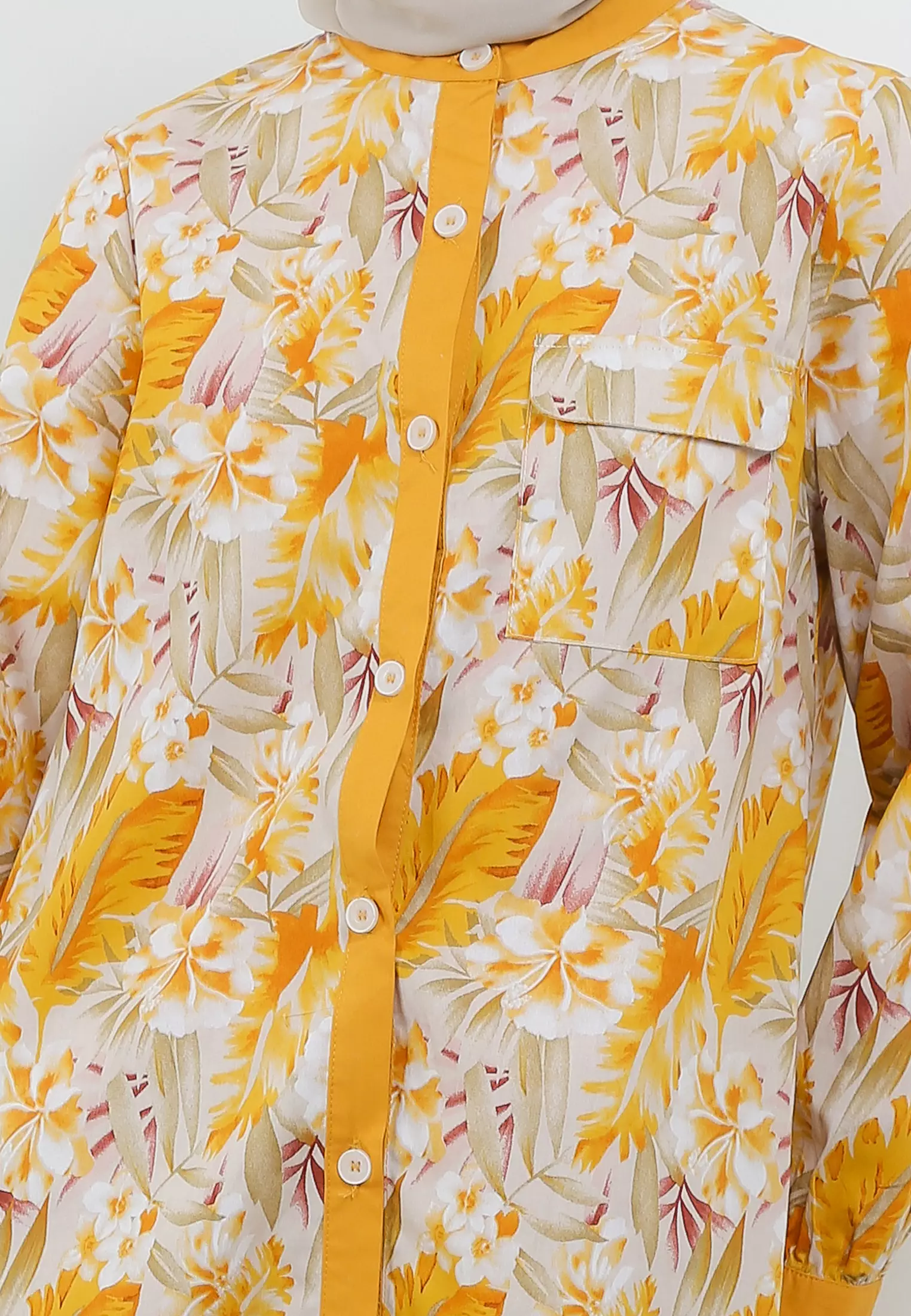 MFMW Azzafira Tunik Kuning Motif Bunga