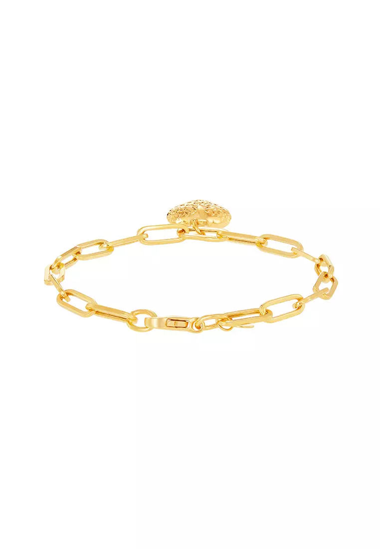 HABIB Oro Italia 916 Graffetta Berfin Baby Yellow Gold Bracelet GW38861121(BBY) (22K Gold)