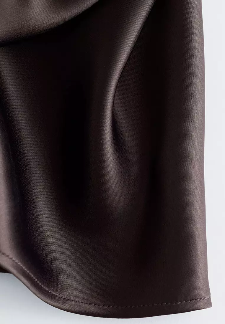 Sleeveless Satin Midi Dress