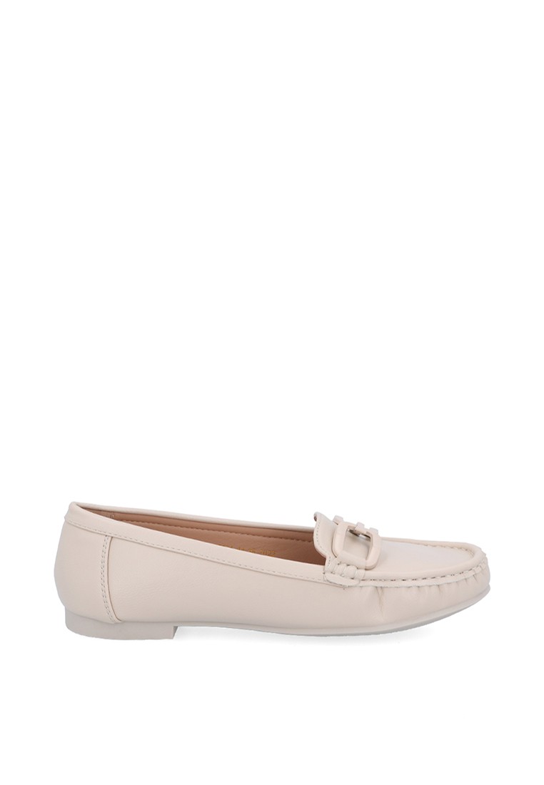 Nude Gracie Chain-Link Loafers