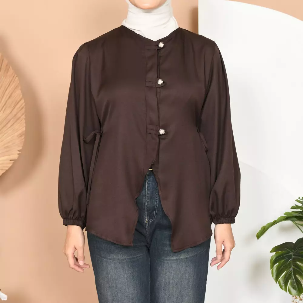 Shabira Blouse - Coffee M20040 R79S2