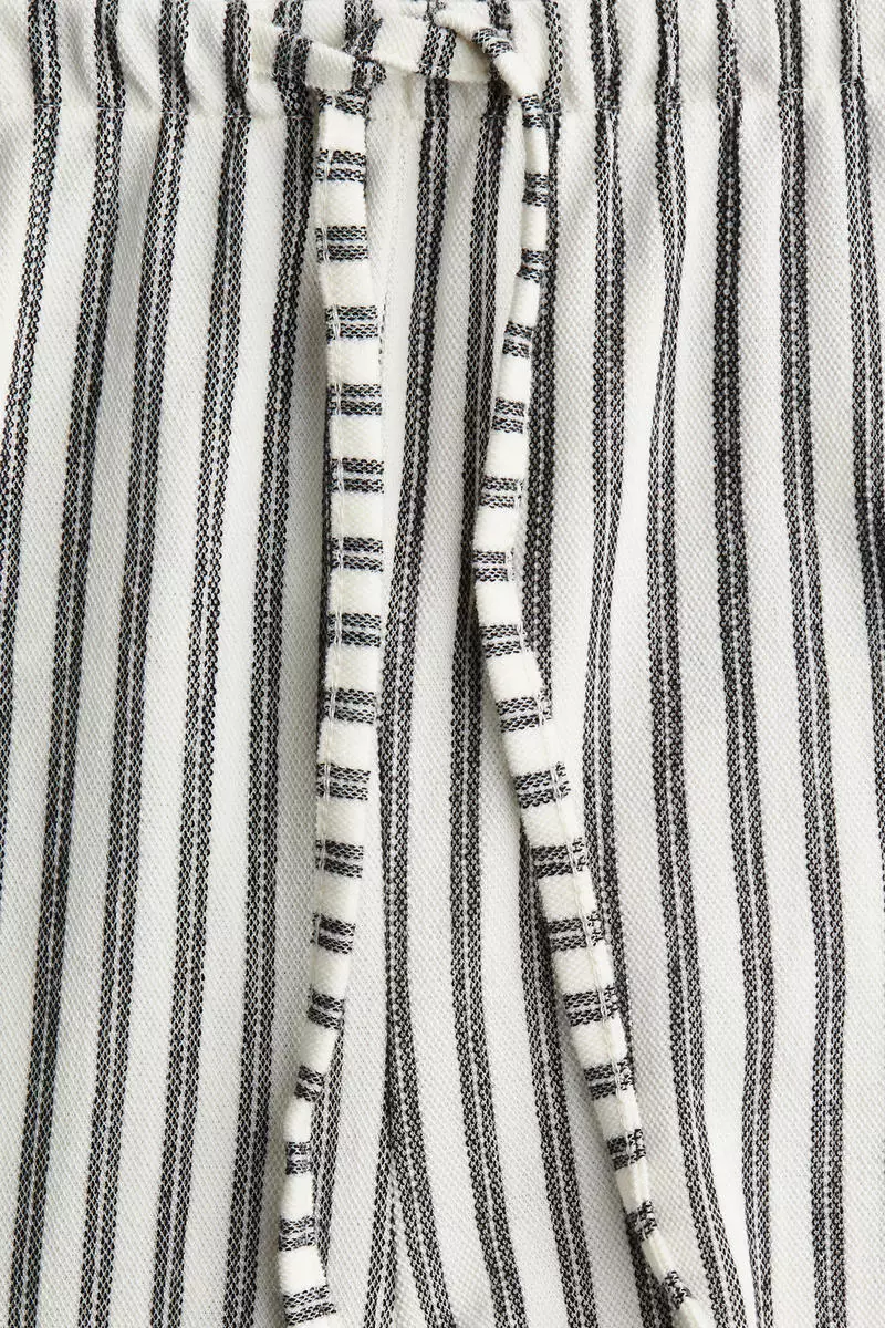 Straight drawstring trousers