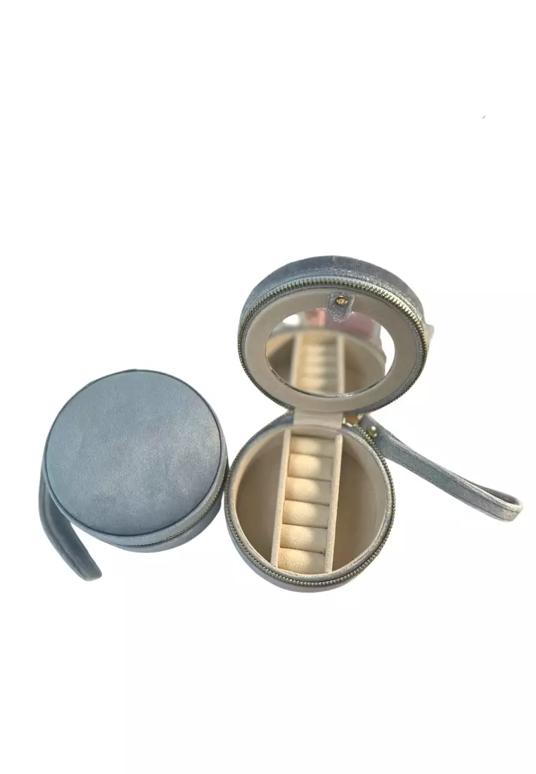 TWEED JEWELLERY BOX STEEL BLUE