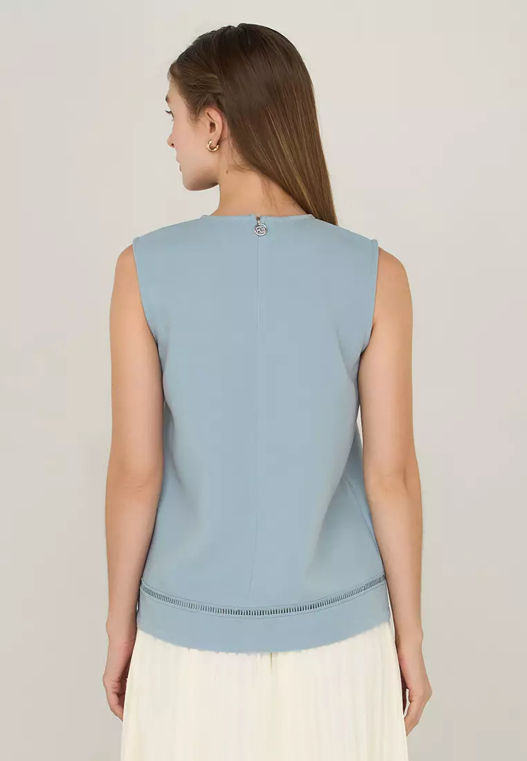 Ruella Sleeveless Top with Lace Trimming