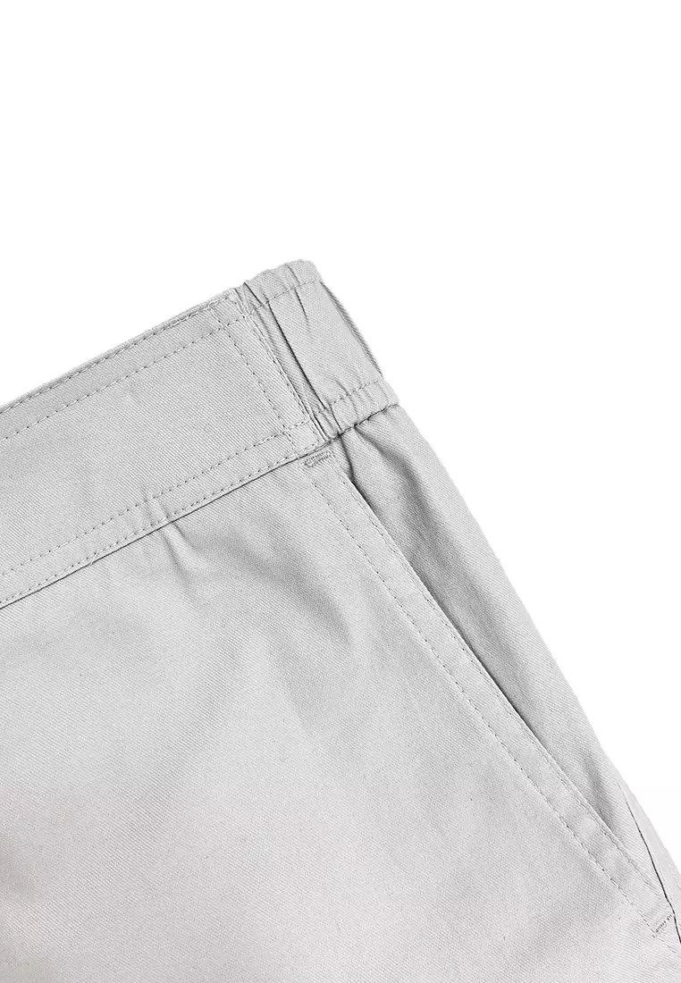 男裝 標準修腳 彈力棉涼感休閒褲