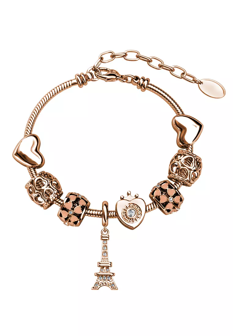 Buy Her Jewellery Her Jewellery Paris Charm Bracelet Rose Gold