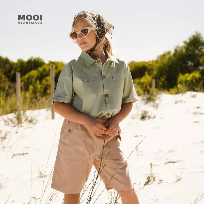 Mooi Celana Pendek Chinos Cargo Anak Alexi Pocket Short Cargo Chinos - Black