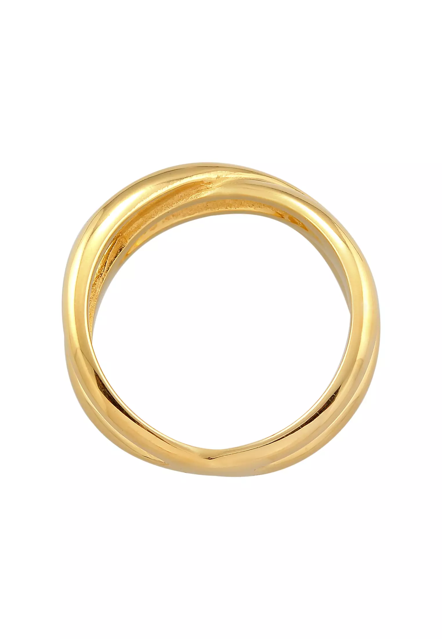 Ring Wrap X Shape Cross Trend Gold Plated