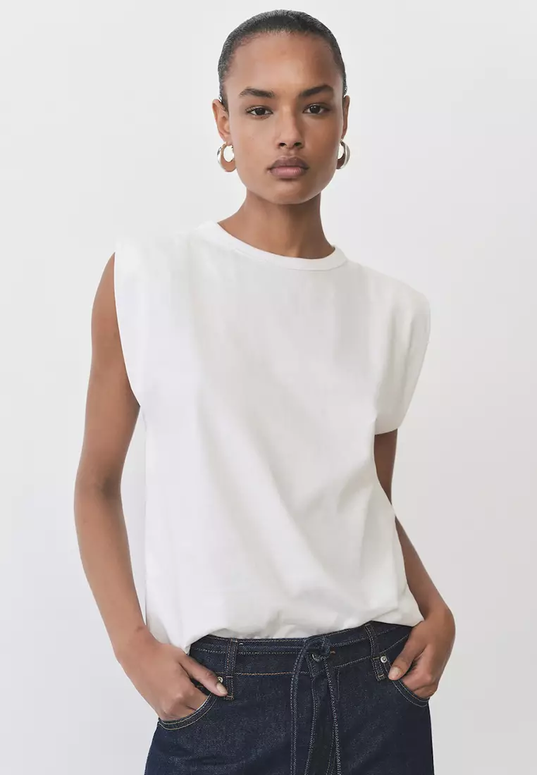 Buy Mango Short-Sleeved Cotton T-Shirt 2025 Online ZALORA