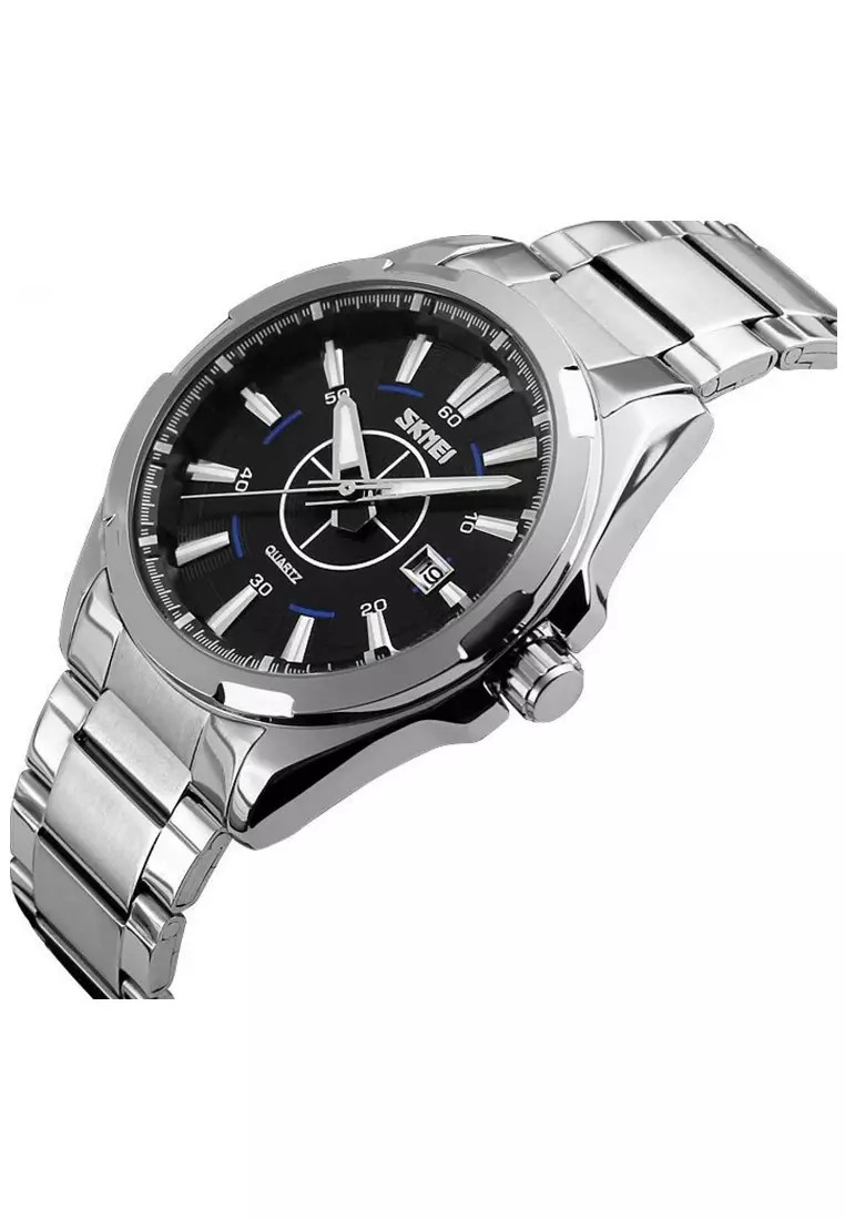 Jam Tangan Kasual Analog Pria Waterproof 30m Strap Tali Material Stainless SC91 ORIGINAL