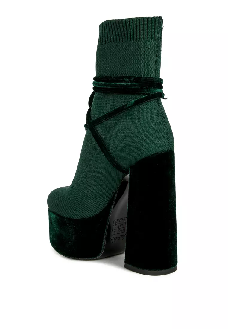 Green velvet boots uk clearance