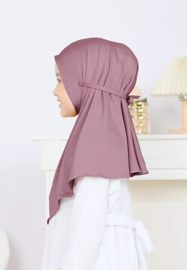 Cotton Bee - Alisha Hijab Instan Anak | Bergo Kerudung Tali Anak - M