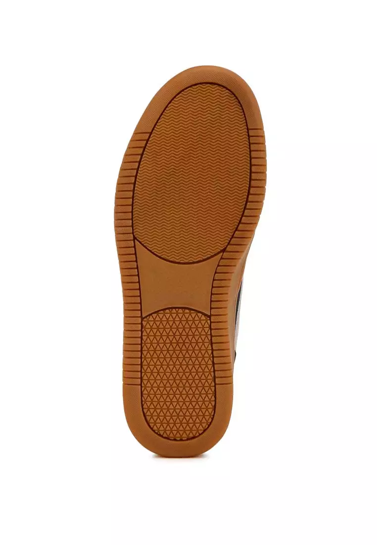 Contrasting Patchwork Chunky Sneakers in Black