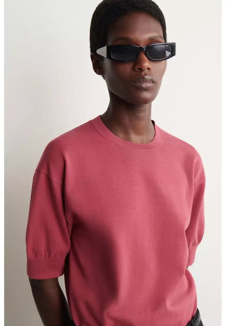 KNITTED COTTON T-SHIRT