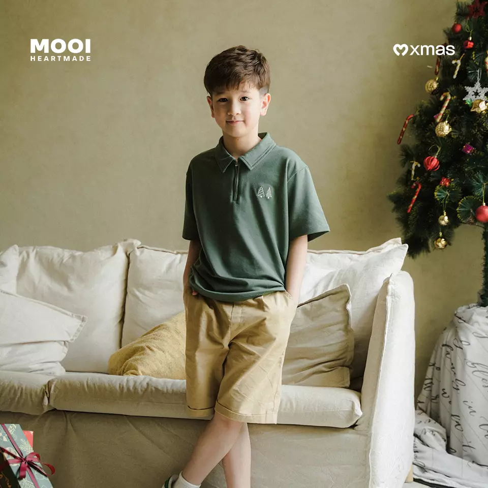 Mooi Kemeja Anak Laki-laki Eric Shirt - Berry Red