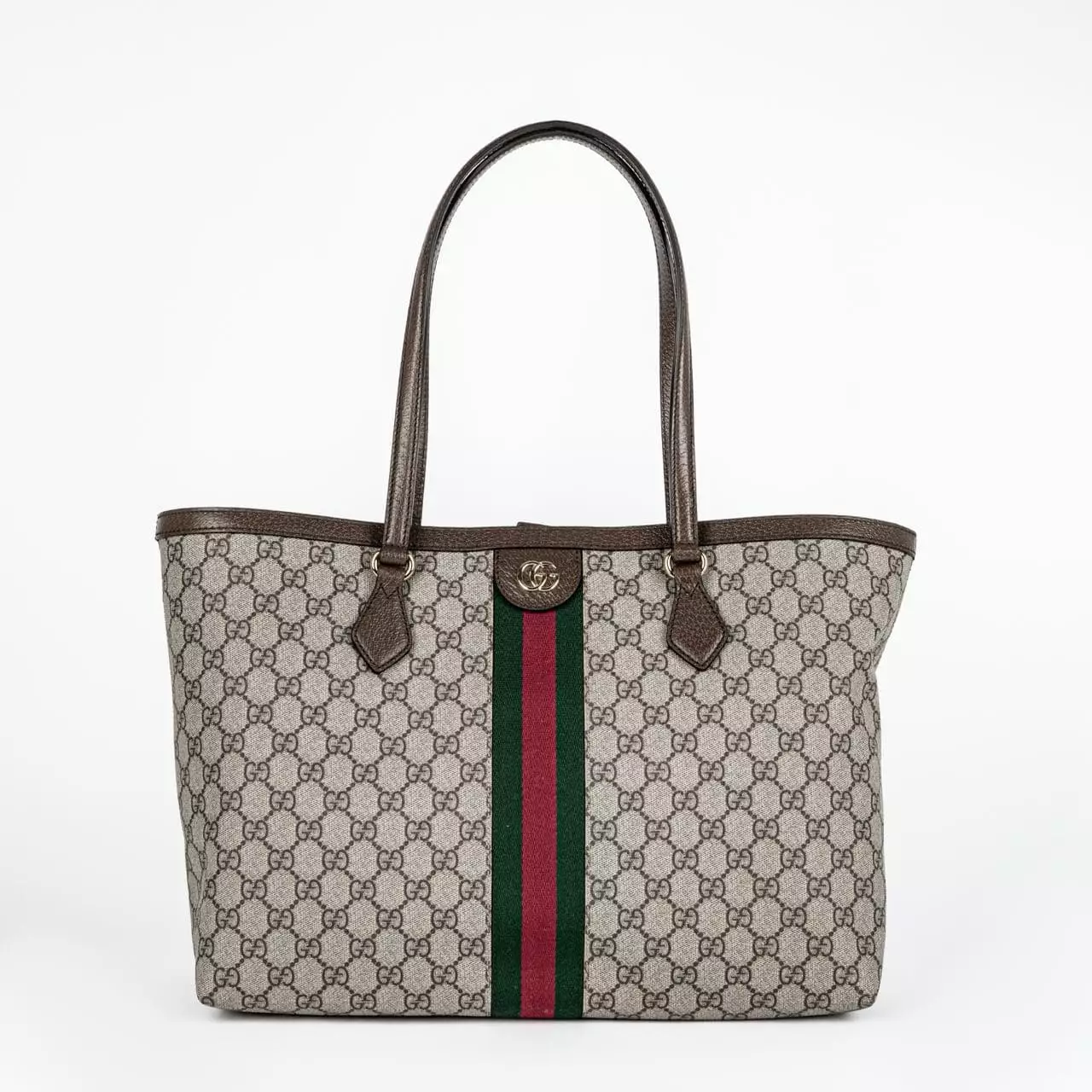 GG Ophidia Medium Tote Bag Beige Ebony