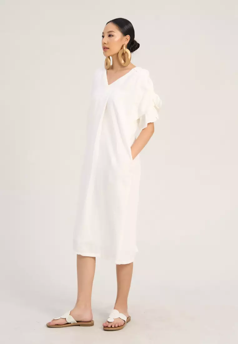 White Linen Dress