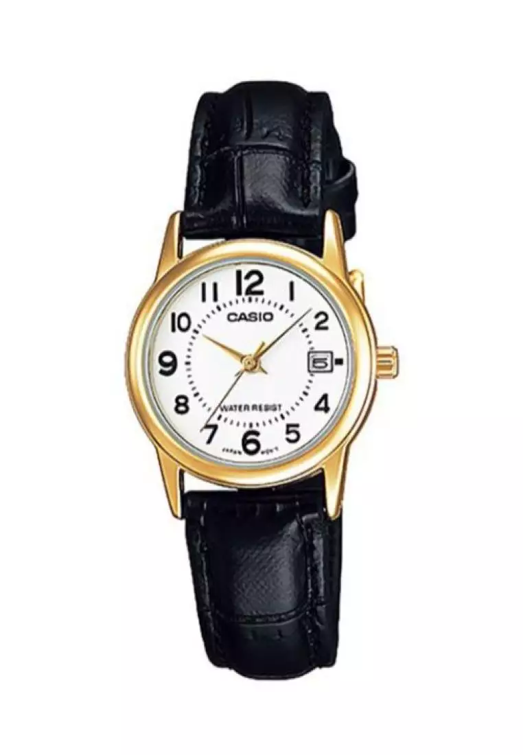 Casio women's leather watch shop