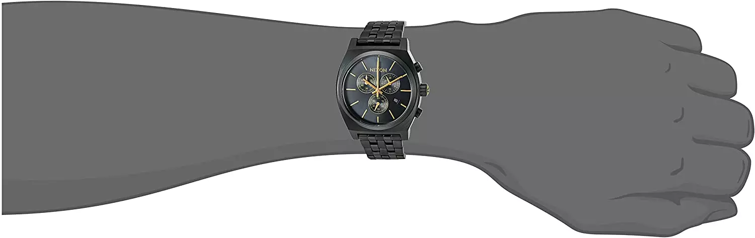 NIXON TIME TELLER CHRONO ALL BLACK / GOLD