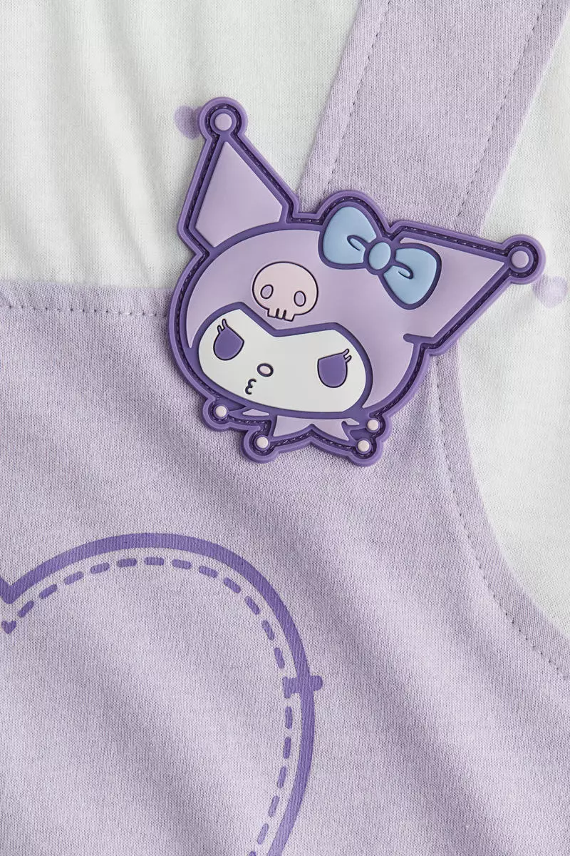 Motif-detail cotton jersey dress