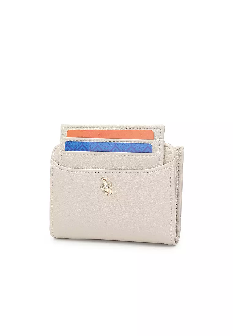Women's 2 in 1 Purse/Wallet With Coin Compartment (Dompet Wanita 2 in 1 dengan Kompartmen Koin) - Putih