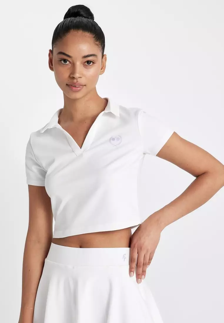 Crop Tennis Polo Shirt