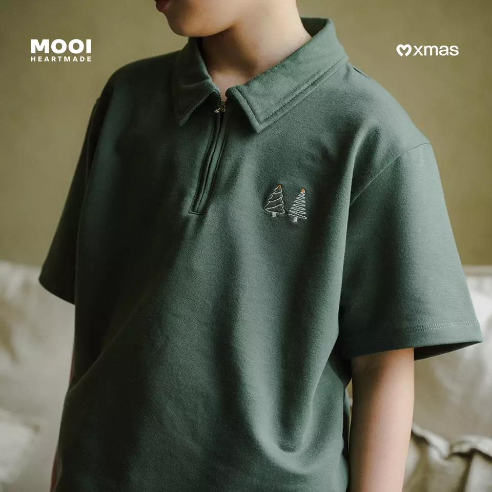 Mooi Kemeja Anak Laki-laki Eric Shirt - Forest Green