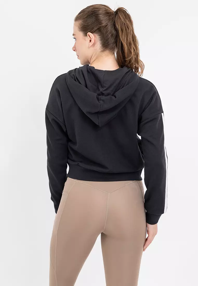 Essentials 3-Stripes French Terry Full-Zip Hoodie