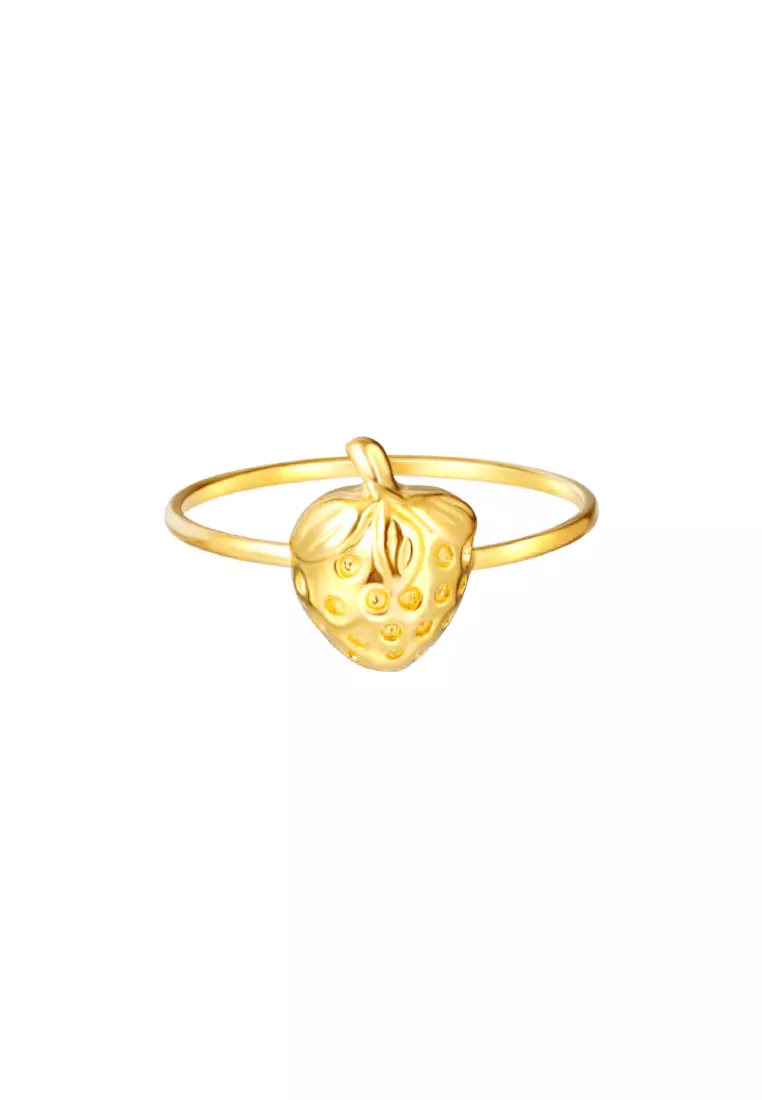 TOMEI [Online Exclusive] Minimalist Strawberry Ring, Yellow Gold 916