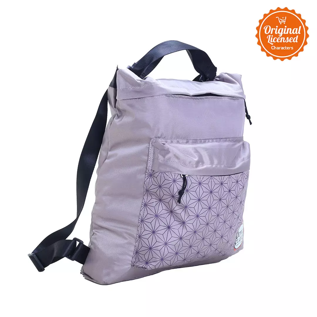 Demon Slayer 3 Way Bag (Totebag, Backpack, Handbag) - Ungu Muda 42x40 cm