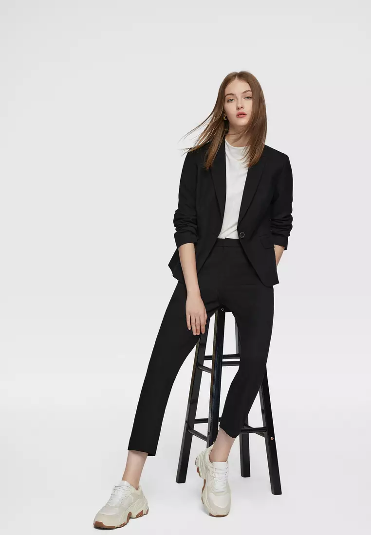 Long Sleeve Slim Fit Suit Blazer