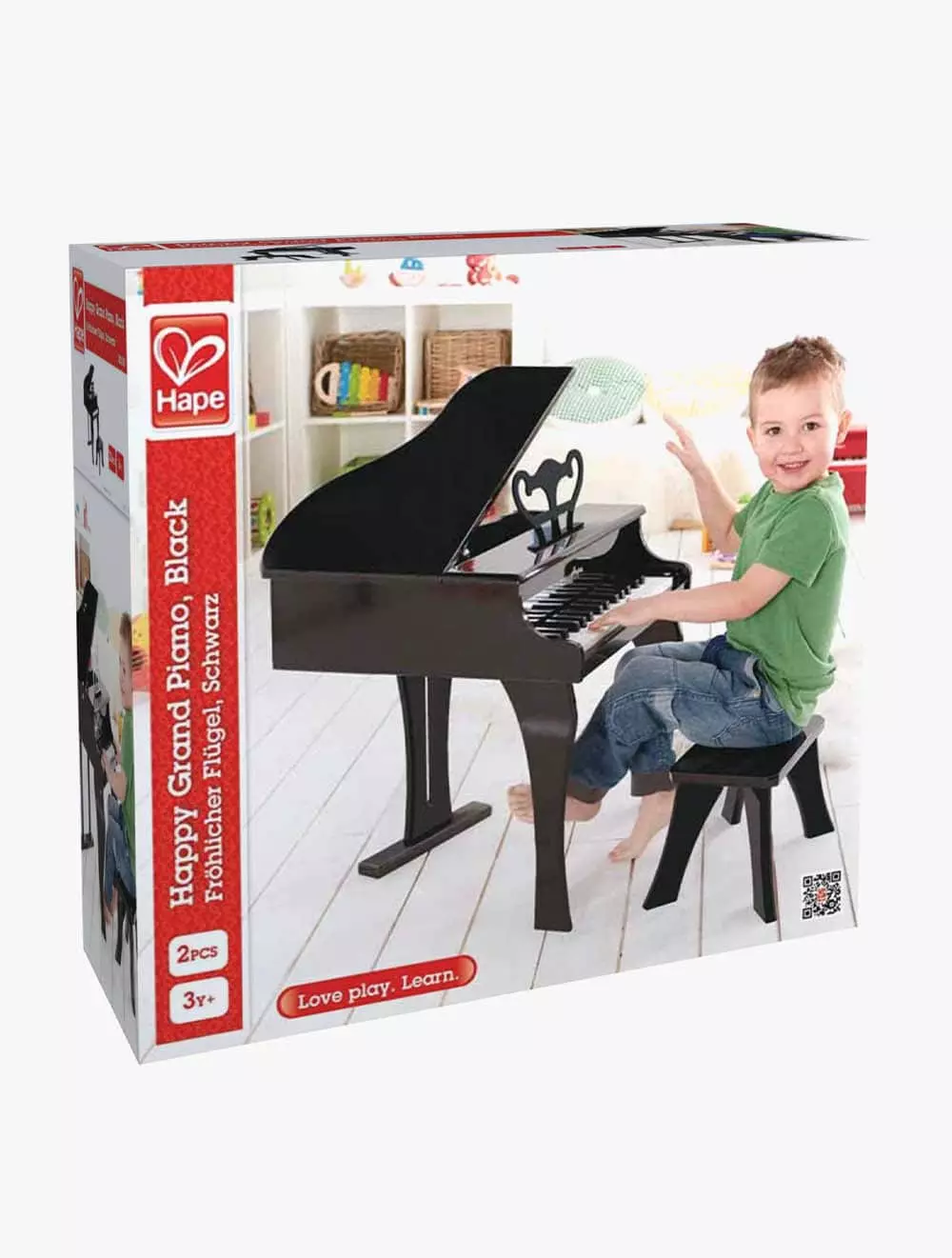 HAPE HAPPY GRAND PIANO BLACK - HPAE0320 - Multicolor