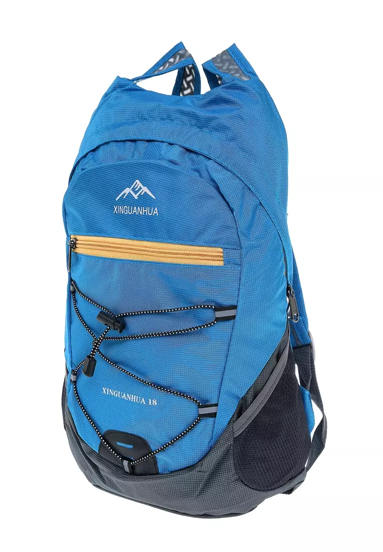 Dermash Backpack Travel Tas Gunung Lipat Waterproof 17L Large Capacity Material Polyester ORIGINAL - Blue