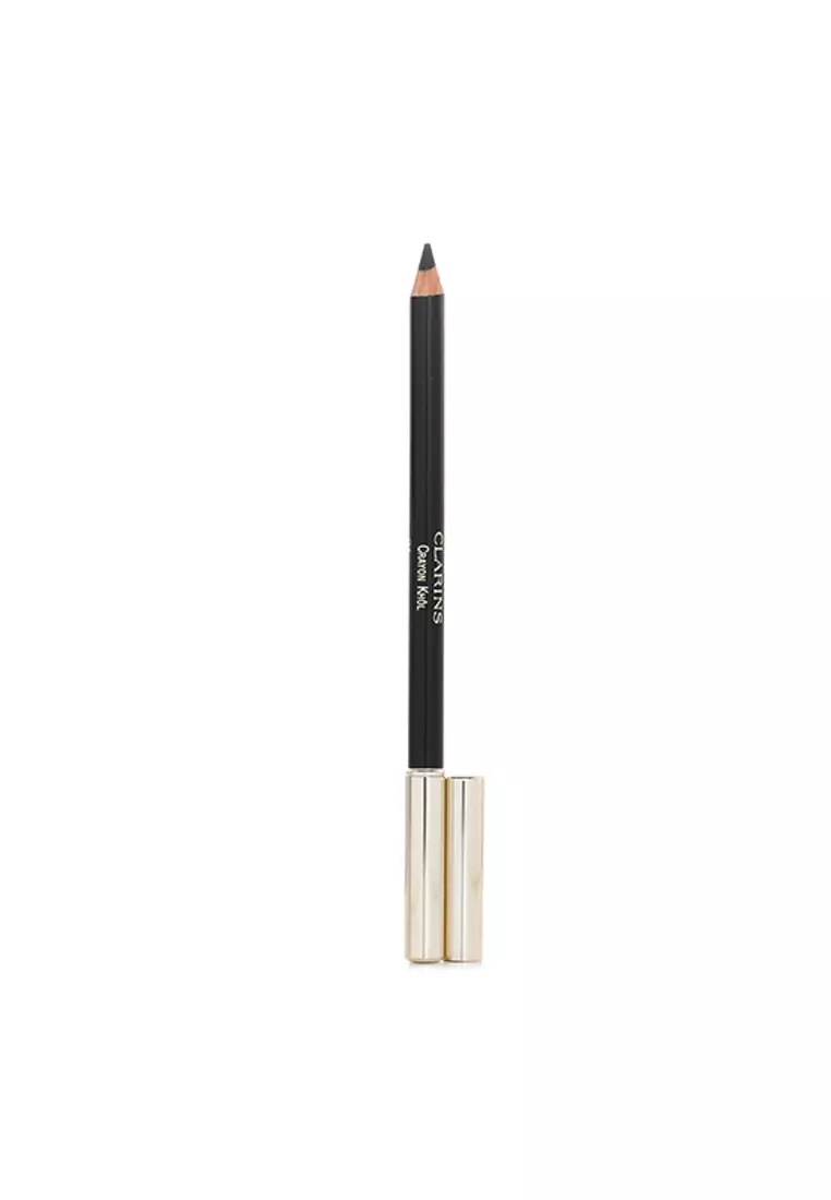 CLARINS - Long Lasting Eye Pencil with Brush - # 01 Carbon Black (With Sharpener) 1.05g/0.037oz.