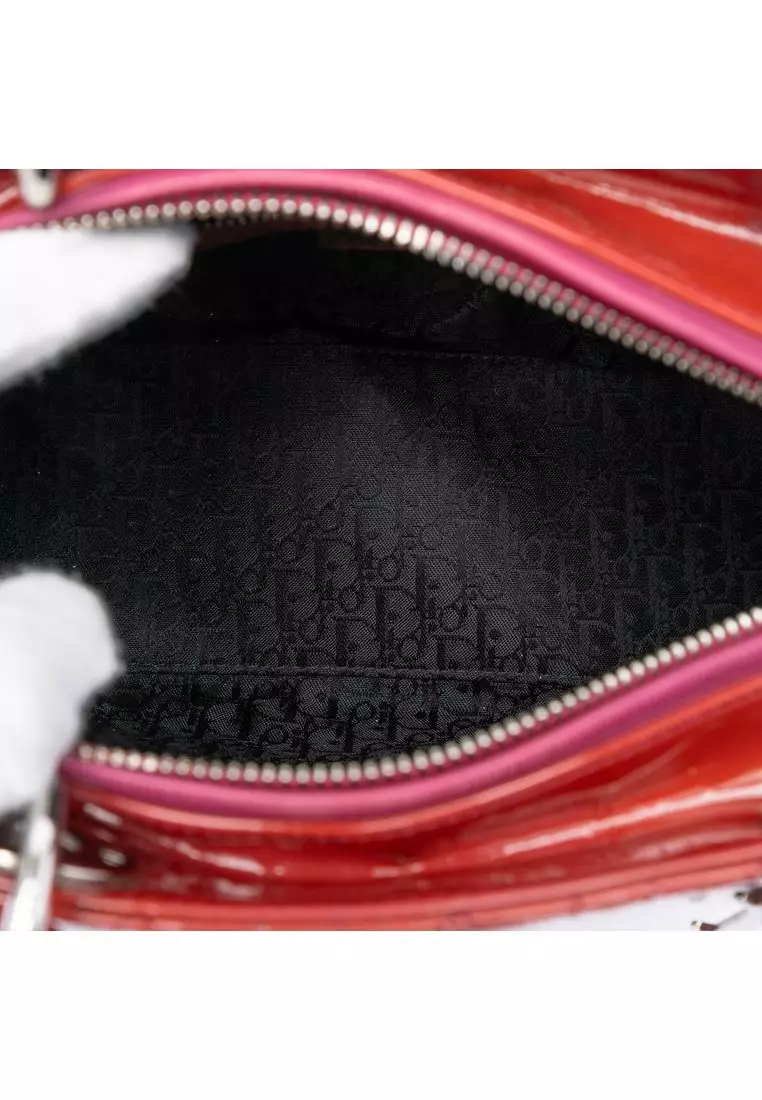 Pre-Loved Dior Medium Patent Cannage Lady Dior